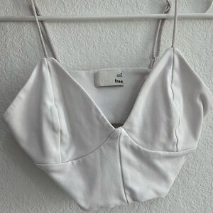 Worn once! White crop aritzia